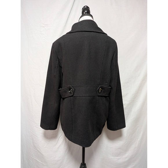 Style & Co.‎ Women's Black Double Breasted Lined Pea Coat Size Large Petite - Picture 5 of 13
